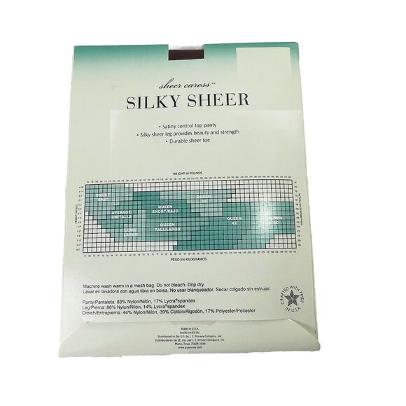 JCPenney Sheer Caress Silky Sheer Pantyhose Long Bordeaux Limited Ed Vintage - Picture 4 of 5